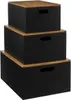 Aufbewahrungsboxen mit Bambusdeckel - 3er-Set Produktbild-Vorschau 1