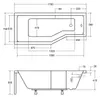 Badewanne Eckbadewanne 170x75 Links mit AcrylSchürze, Produktbild-Vorschau 7