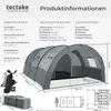 Tunnelzelt Roskilde für 6 Personen - hellgrau/dunkelgrau Produktbild-Vorschau 6
