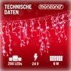 MONZANA® LED-Lichterkette Regen Innen Außen Warmweiß Produktbild-Vorschau 3