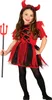 Dämonisches Kinderkostüm Halloween Rotes Kleid Haarreifen Produktbild-Vorschau 1