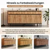 Komoda Merax z 3 szufladami i 3 drzwiczkami z listewkami, Podgląd zdjęcia produktu 4