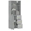 vidaXL Highboard Betongrau 69,5x34x180 cm Holzwerkstoff -  Produktbild-Vorschau 4