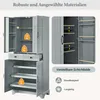 Armoire de cuisine Merax, modèle haut avec 2 tiroirs et 4 Voir les images du produit 7