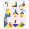 Dřevěné tangramové puzzle pro děti – barevná sada v kovové Náhled obrázku produktu 7