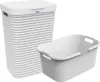Rotho Set-2tlg. Wäschesammler und Korb Country - 1x Produktbild-Vorschau 1