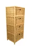 A wicker chest of drawers with four drawers, shown against a white background. Podgląd zdjęcia produktu