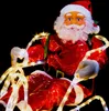 210 cm LED Rentier Schlitten mit Weihnachtsmann 432 LEDs 72 Produktbild-Vorschau 2