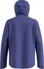 Rückansicht einer dunkelblauen Odlo X-Alp 3L Hardshell Ski-Jacke mit Kapuze und langen Ärmeln Podgląd zdjęcia produktu