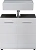 A white bathroom vanity with a sink on top, against a white background. Anteprima dell’immagine prodotto