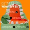 A close-up marketing image of a green dinosaur-shaped beanbag chair, highlighting its features with text overlays. Anteprima dell’immagine prodotto