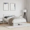 Postel s čelem kovová bílá 120x190 cm Náhled obrázku produktu 2