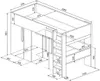 Zwischengeschossbett 90 x 200 cm mit Kleiderschrank und Produktbild-Vorschau 6