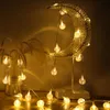 A decorative crescent moon lamp with string lights and a vase of dried flowers. Náhled obrázku produktu