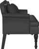 Side view of a black Chesterfield sofa. Náhľad obrázku produktu