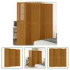 The Living Store 5-tlg. Raumteiler Braun Massivholz Produktbild-Vorschau 1