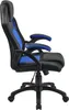Side view of a black and blue gaming chair against a white background. Náhled obrázku produktu