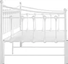Side view of a white metal bed frame. Produktbild-Vorschau