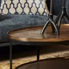 Ovaler Couchtisch Kate aus Aluminium und Eisen, Antik Produktbild-Vorschau 2
