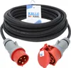 A coiled black power cable with two large industrial connectors, one red and gray, the other gray and red with a protective cover. Produktbild-Vorschau
