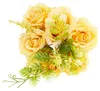 Bouquet de Roses Fleurs Artificielles 6Pcs Belle Densité de Voir les images du produit 7
