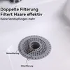 Duschabfluss Haarfänger 4er Set, Silikon Abflusssieb mit Produktbild-Vorschau 2
