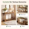 Console en bois massif de 140 cm, table étroite pour Voir les images du produit 7