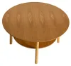 Miliboo - Beistelltisch rund aus hellem Holz D80 cm MALVA Produktbild-Vorschau 4