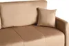 BELIANI Schlafsofa Hellbraun Samtstoff 3-Sitzer Gepolstert Produktbild-Vorschau 8