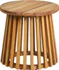 Miliboo - Runder niedriger Gartentisch aus Massivholz D40 Produktbild-Vorschau 3