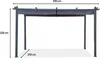 Aluminiumpergola mit ausziehbarem Dach - 3 x 4 m - Produktbild-Vorschau 3