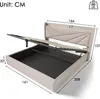 OKWISH Lit coffre 160 x 200 cm – Sommier à lattes et 2 Voir les images du produit 4