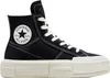 A black Converse Chuck Taylor All Star Cruise high-top sneaker with white laces and a thick white sole, shown against a white background. Produktbild-Vorschau