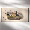Dekor Leinwand Uhr Wandbilder Geräuschlos 60x30 Vögel Wild Produktbild-Vorschau 2