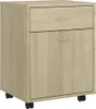 vidaXL Szafka na kółkach dąb sonoma 45x38x54 cm materiał Podgląd zdjęcia produktu 4