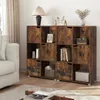 WOLTU Bücherregal Bücherschrank Standregal, mit 3 Türen, 6 Produktbild-Vorschau 4