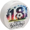 18. Geburtstag Fußball Spardose mit Spruch Happy Birthday Produktbild-Vorschau 1