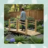 Relaxdays Garten Brücke, mit Geländer, Tannenholz, Produktbild-Vorschau 3