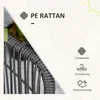 Outsunny 3-częściowy rattanowy zestaw mebli ogrodowych, Podgląd zdjęcia produktu 6