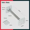 A product image showing a metal post base with dimensions and screws. Anteprima dell’immagine prodotto