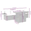5-tlg. Garten-Sofagarnitur mit Kissen Schwarz Poly Rattan Produktbild-Vorschau 3