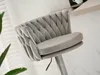 Designová barová židle KRISMAR - šedá / chrom Náhled obrázku produktu 2