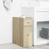 vidaXL Koupelnová skříňka úzká s kolečky Materiál na bázi Náhled obrázku produktu 3