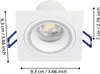Zigbee inbouwspot Carosso-Z wit - vierkant Productafbeelding-voorbeeld 3