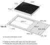 Diagram showing installation dimensions for a built-in induction cooktop. Anteprima dell’immagine prodotto
