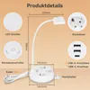 Aigostar Schreibtischlampe mit Stecker und Steckdosen, USB- Produktbild-Vorschau 4