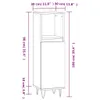 vidaXL Badschrank Braun Eichen-Optik 30x30x100 cm Produktbild-Vorschau 8