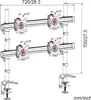 HFTEK MP240C-N - Vierfacher Monitorarm - Tischhalterung Produktbild-Vorschau 2