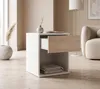 Table de chevet blanche / chêne Sonoma au style loft | Voir les images du produit 6