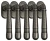 Fenstergriff Set 5 x FG Helena 1675 Antik Grau Rasterolive Produktbild-Vorschau 1